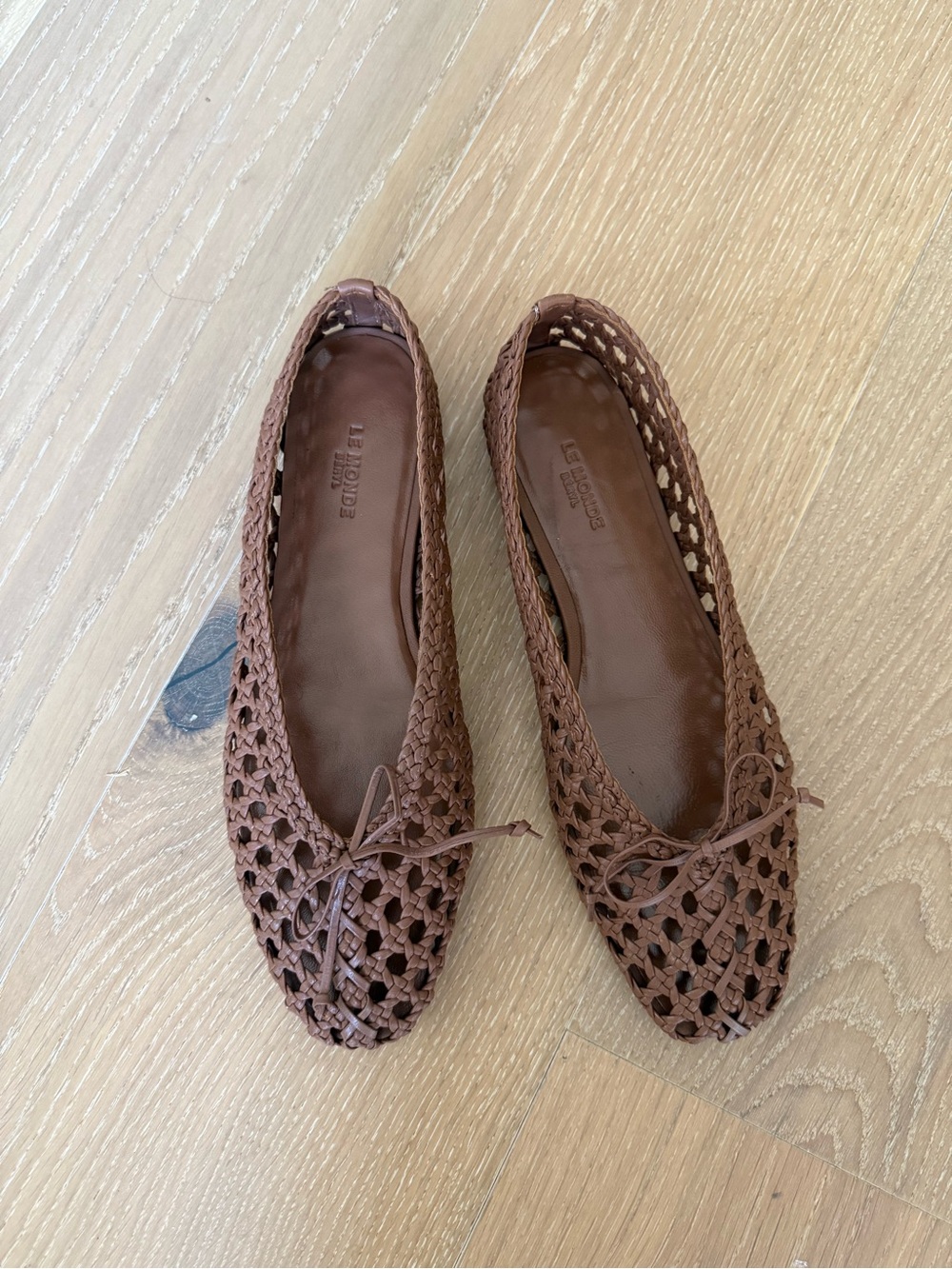 Le Monde Beryl Woven Leather flats